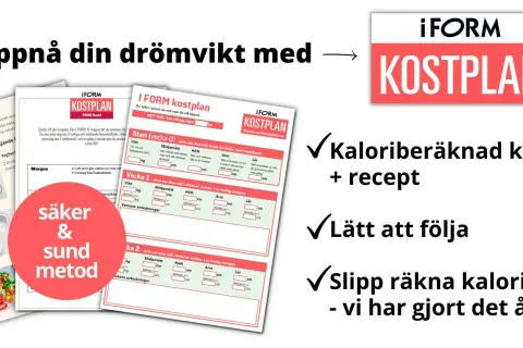 Gratis kostschema för att gå ner i vikt. Enkel och kaloriberäknad kostplan med recept.