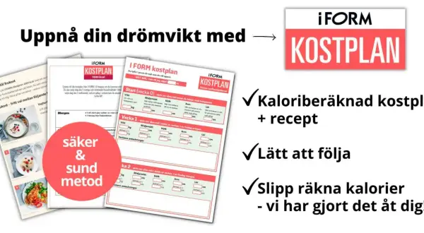 Gratis kostschema för att gå ner i vikt. Enkel och kaloriberäknad kostplan med recept.