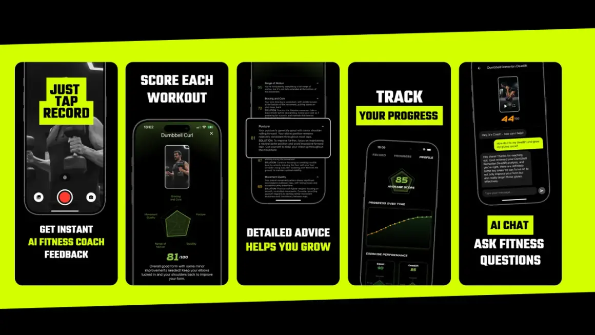 Få gratis träningsråd med en gym app som analyserar din form och ger feedback. Spåra dina framsteg och ställ frågor till din AI-coach.